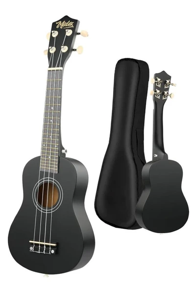 Midex UKX-233BK Siyah Concert Ukulele (Askı Çanta Metod Pena) - Resim 2