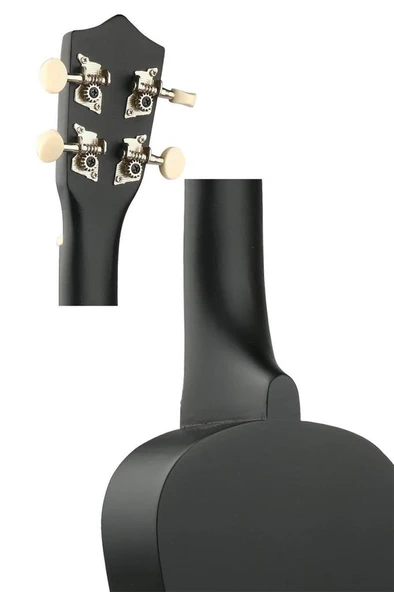 Midex UKX-233BK Siyah Concert Ukulele (Askı Çanta Metod Pena) - Resim 4