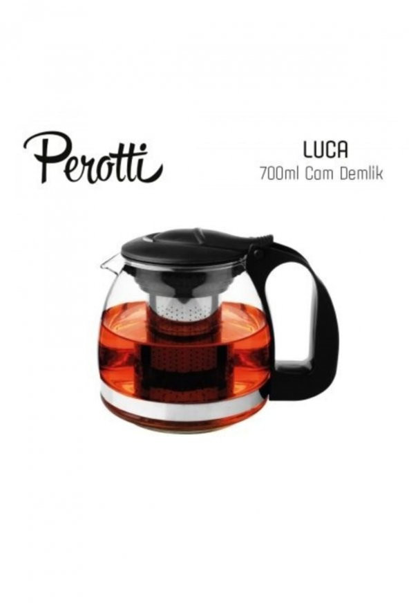 Perotti Luca Süzgeçli Cam Çaycı Demliği 700 Ml