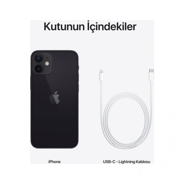 Apple iPhone 12 Mini 64 GB Siyah Cep Telefonu (Apple Türkiye Garantili) - 5