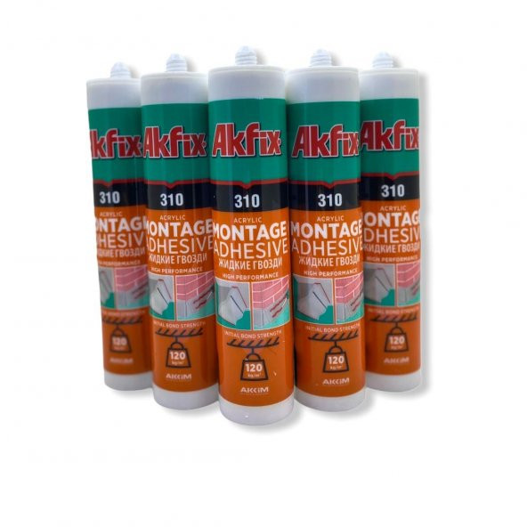 Kartonpiyer & Stropiyer Yapıştırıcı Beyaz 310 Ml x 5Li Set