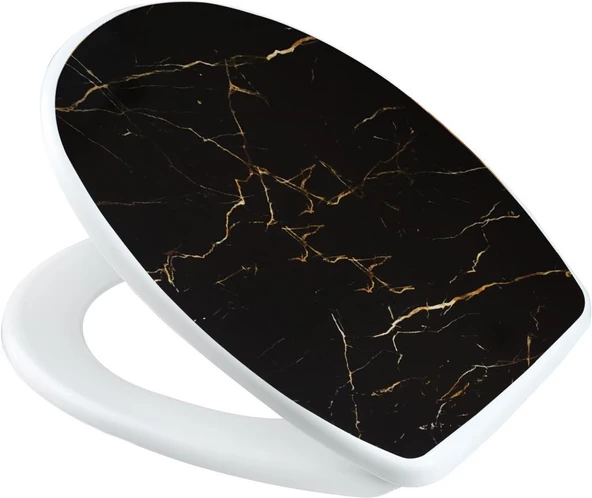 Geseus Home Siyah Granit Desen Klozet Kapağı - 4