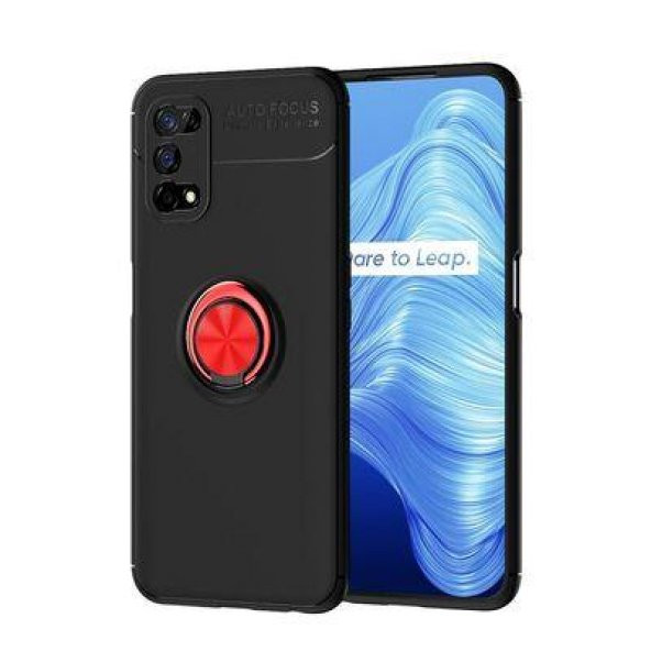 Realme 7 Pro Kılıf Zore Yüzük Standlı Ravel Silikon - 5