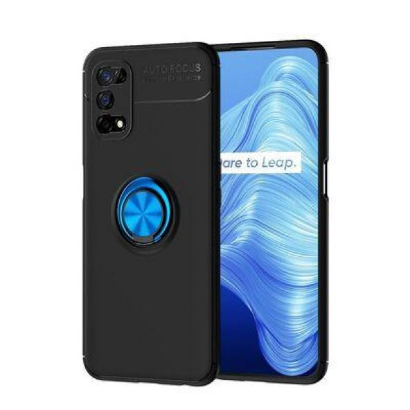 Realme 7 Pro Kılıf Zore Yüzük Standlı Ravel Silikon - 7