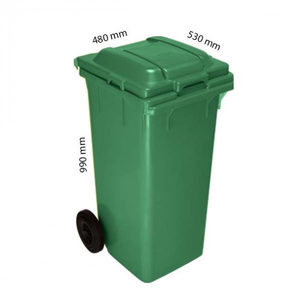 Çöp Kovası 120 Lt Plastik - Yeşil