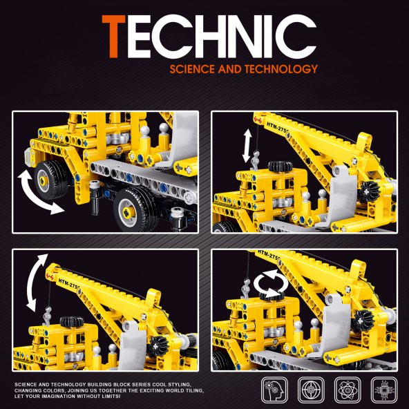 Lego Technıc Vinç Inşaat Iş Makinesi Zeka Geliştiren Lego Oyuncak - 6