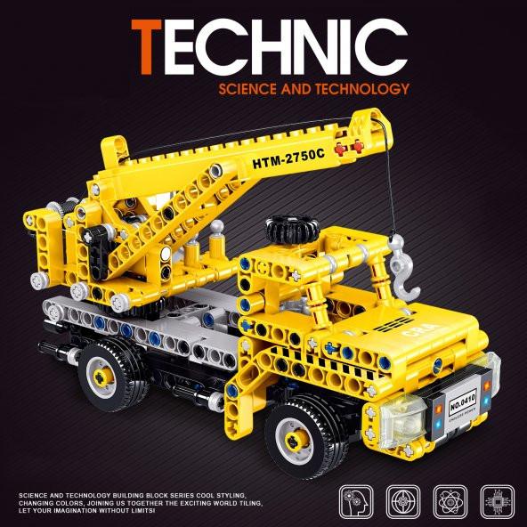 Lego Technıc Vinç Inşaat Iş Makinesi Zeka Geliştiren Lego Oyuncak - 8