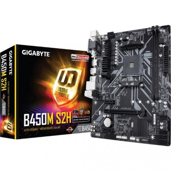 Gigabyte B450M S2H AMD B450 2133MHz DDR4 Soket AM4 mATX Anakart - 2