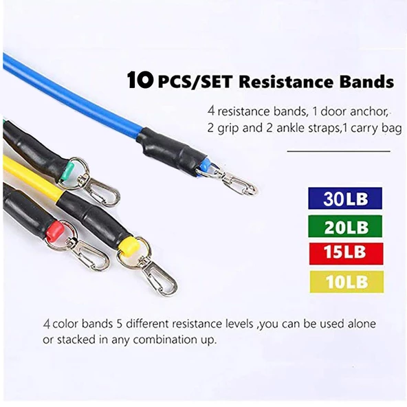 Avessa 4 Lü Direnç Lastiği Seti 10 Parça ACS-400 - 2