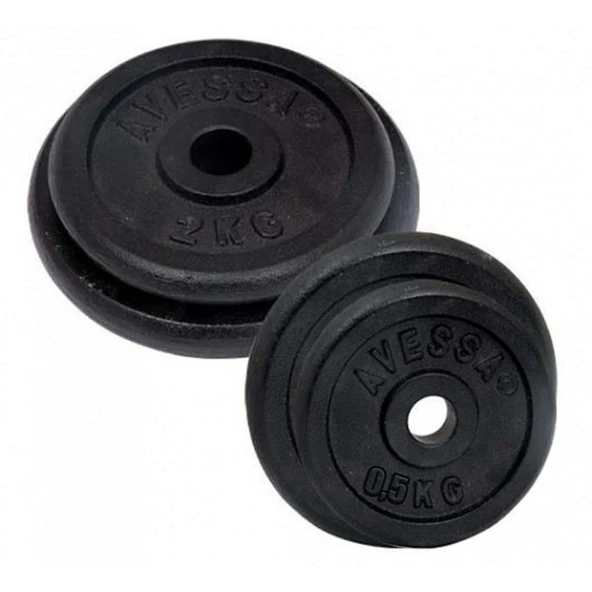 Avessa 15 kg Siyah Plaka Ağırlık Bar Plakası
