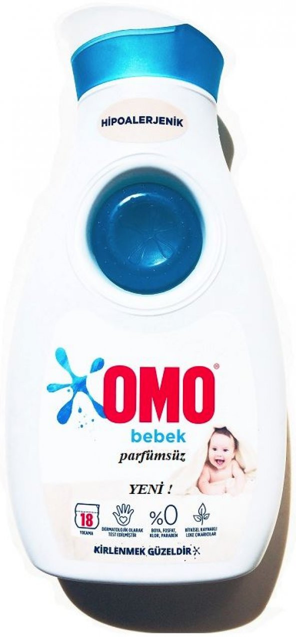 OMO PARFÜMSÜZ SIVI BEBEK DETERJANI 18 YIKAMA