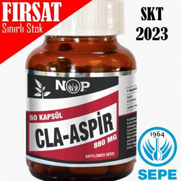 NOP CLA Aspir 60 Kapsül 880 mg Aspir Tohumu Kapsül FIRSAT