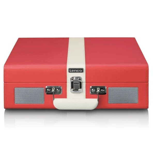 Lenco Classic Phono TT-110 Kırmızı Hoparlörlü Bluetoothlu Pikap Plak Çalar - 3