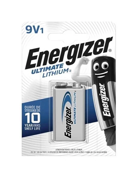 Energizer Ultimate Lityum 9V Şarj Olmayan Pil Tekli Blister Ambalaj