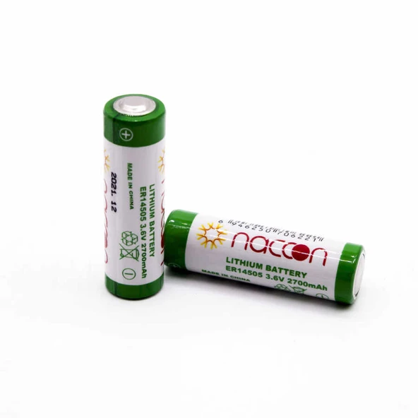Naccon Er14505 3.6V Li-SOCI2 Lityum AA Kalem Pil