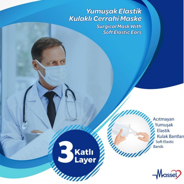Massel Cerrahi Maske 1 Kutu (50 Adet) - 4