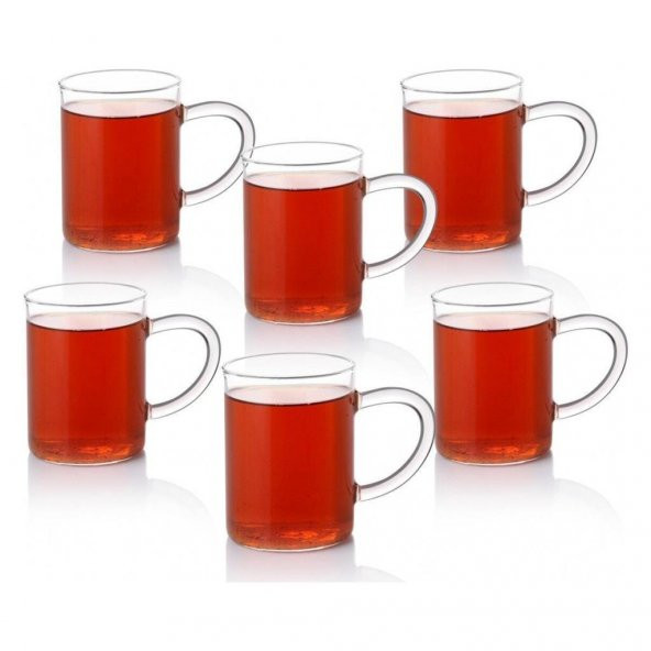 Çiftçiler 200 ml Isıya Dayanıklı Borosilikat Cam Kupa Bardak 6lı - 3