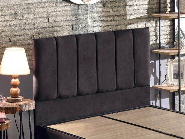 Niron  Piano Lite Tek Kişilik Yatak Başlığı - 120 cm Siyah Kumaş Başlık