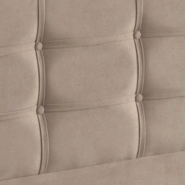 Niron Polo Baza ve Başlık Seti 140x190 cm Çift Kişilik Sütlü Kahve Kumaş Baza ve Başlığı Soho Kumaş - 9