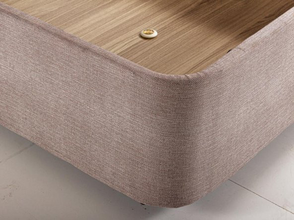 Niron  Luna Baza ve Başlık Seti - 140x190 cm Çift Kişilik Sandıklı Kumaş Baza Seti - 3