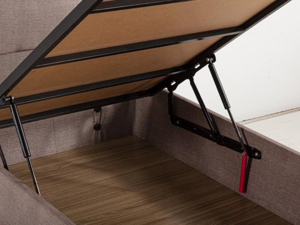 Niron  Luna Baza ve Başlık Seti - 180x200 cm Çift Kişilik Sandıklı Kumaş Baza Seti - 3