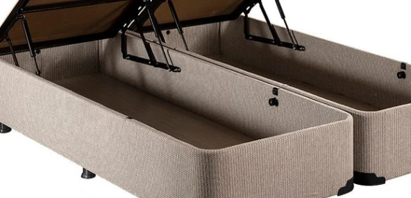 Niron Baza - 200x200 cm Çift Kişilik Sandıklı Klasik Kumaş Baza - Resim 3