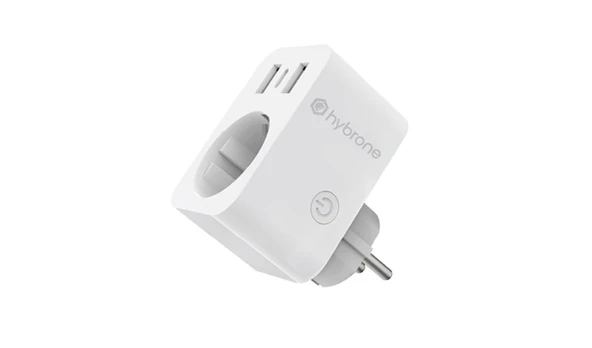 Hybrone HY-PW2031-PU Kablosuz 2.4Ghz USB'li Tekli Akıllı Priz Wifi ​​​​​​​İle Uzaktan Kontrol 16A