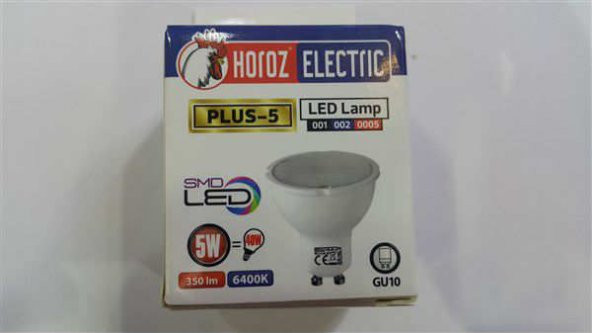 HOROZ 5 WATT LED SPOT AMPUL GU10 DUY BEYAZ RENK ÇEŞİDİ (1 YIL GARANTİ) (5 ADET KARGO BEDAVA) - 7