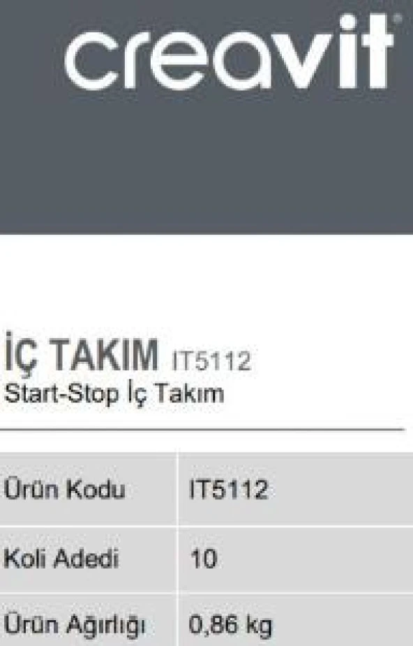 Creavit IT5112 Basmalı Rezervuar İç Takım Start-Stop - 2