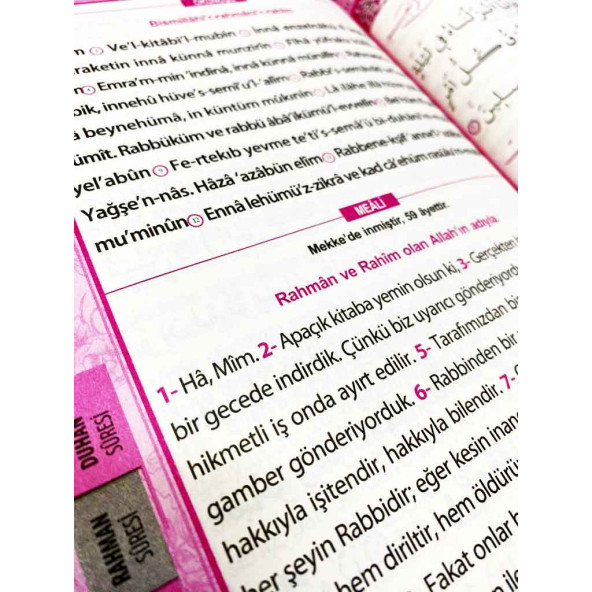 Yasini Şerif Pembe Renk Türkçe Okunuşlu ve Mealli Orta Boy - 3