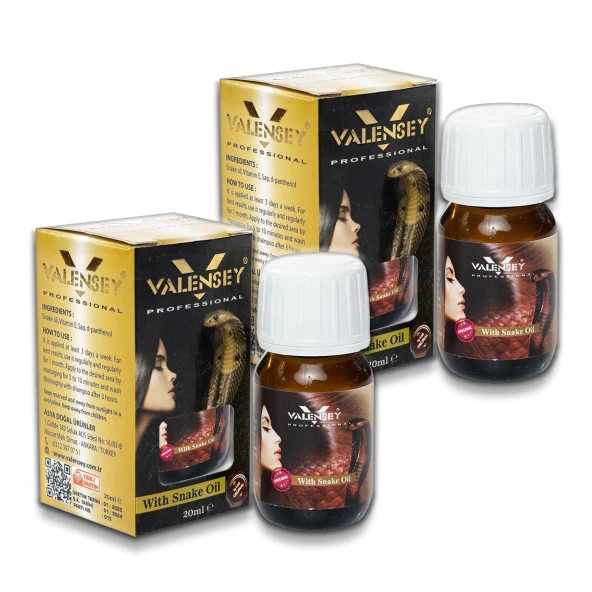 Valensey E Vitaminli Yılan Yağı Saç Bakım Yağı 20 ml x 2 Adet