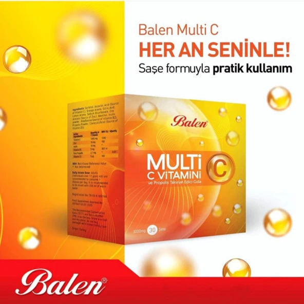 Balen Multi C Vitamini ve Propolisli Takviye Edici Gıda - Resim 2