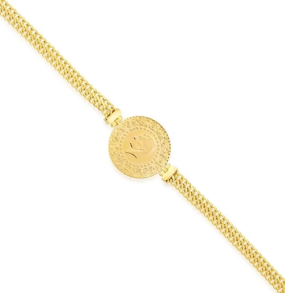 Yarım Altın Bileklik Ziynet Viyana Zincir - 3