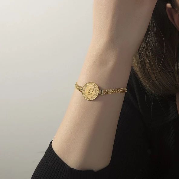 Yarım Altın Bileklik Ziynet Viyana Zincir