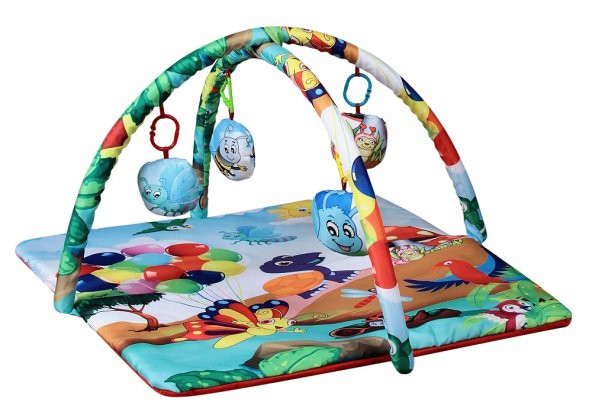 Baby Marine Oyuncaklı Oyun Halısı - Oyun Minderi - Neşeli Hayvanlar - 2