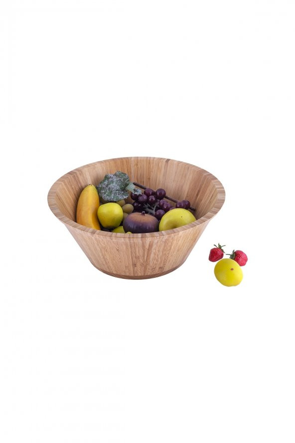 Selene 81S8105.35 Ahşap Bambu Kase Q:35 H:14 cm - 2