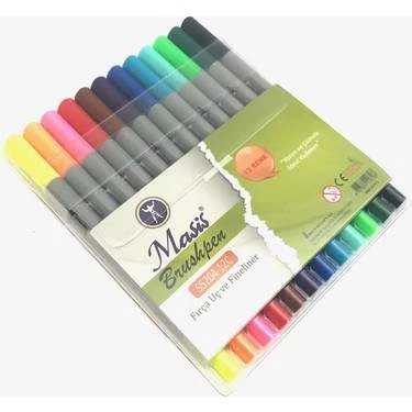 Masis Brushpen Çift Taraflı Keçeli Kalem 12 Li - 2