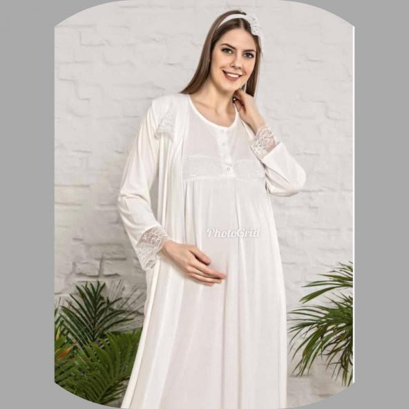 Limissi 4203 PUDRA  Melisa Penye Hamile Lohusa Gecelik Sabahlık