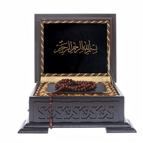 Hediyelik Kuran-ı Kerim, Kuka Tesbih, Ahşap Kutulu Set - 1