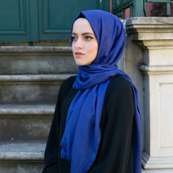 Mavi Pamuklu Şal - 2