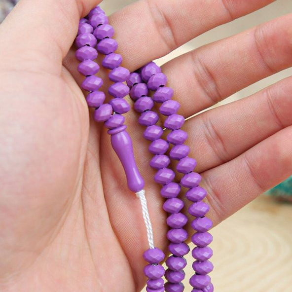 Kristal İşlemeli Mor - Kutusuz 10 Adet - Resim 4