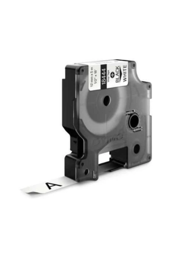 Dymo Rhino Pro Etiketi Renkli Vinil 12 MMx5.5 MT Beyaz Üzerine Siyah 18444
