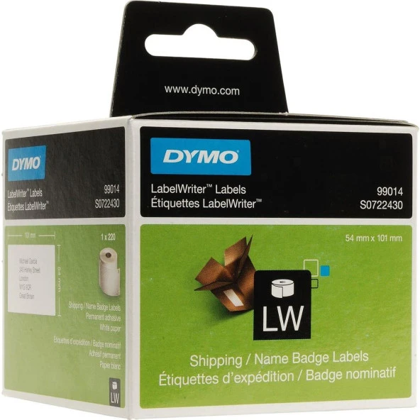 Dymo Label Witer Etiketi Adres 220 Lİ 101x54 MM Beyaz 99014 S0722430