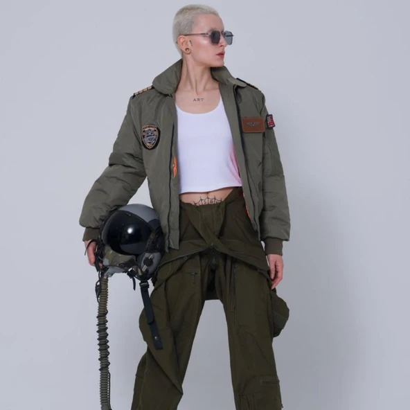 YAKALI Pilot Montu Haki Kumaş SYK88_H - 7