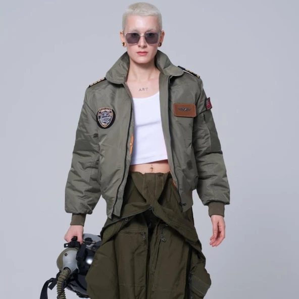 YAKALI Pilot Montu Haki Kumaş SYK88_H - 5