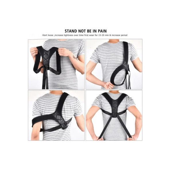 Ankaflex Dik Durus Durma Düzelme Korsesi Bel Sırt Korse Aparat Kemerli Korse - Resim 4