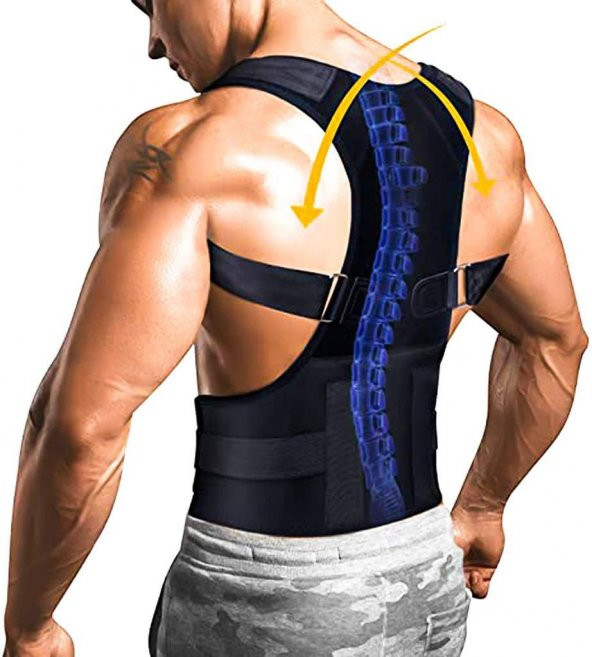 Manyetik Posturex Kifoz Skolyoz Dik Duruş Korsesi - Resim 5