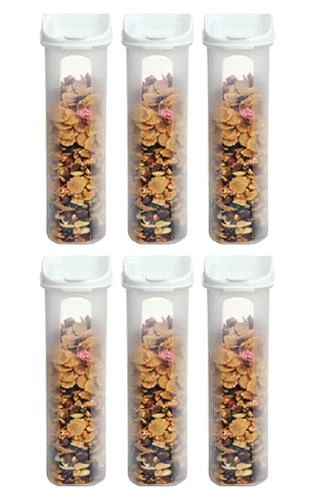 Moonstar Kuru Gıda Bakliyat Saklama Kabı 3 LT 6 Lı Set Beyaz-MAS-101L