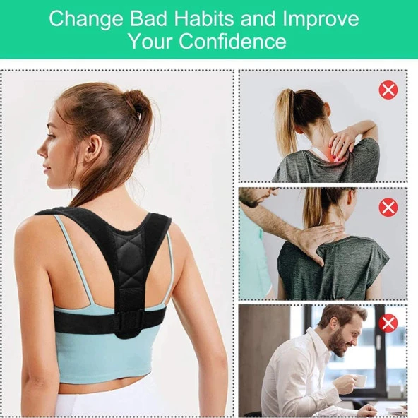 Ankaflex Dik Durus Durma Düzelme Korsesi Bel Sırt Korse Aparat Kemerli Korse - Resim 5