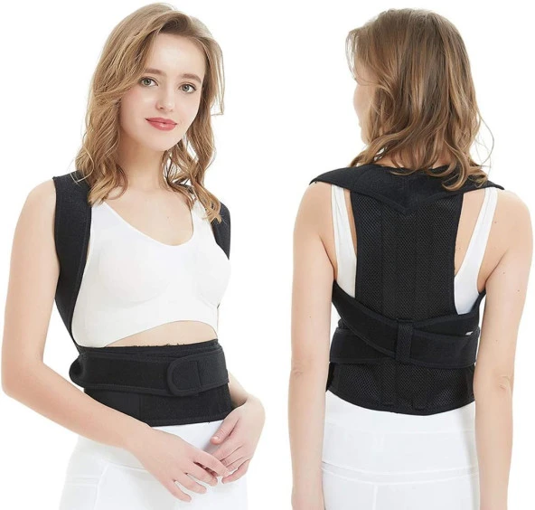 Balenli Çapraz Dik Durus Korsesi Kadın Erkek Bel Sırt Omuz Korsesi ürün görseli 1